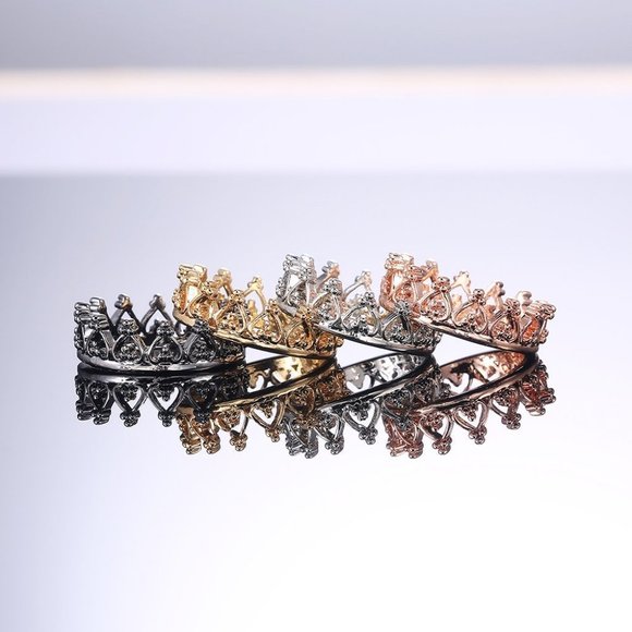 💎 Heart Wreath Basic Simple Colorful Heart Rings for Women, PD534 - Picture 7 of 9